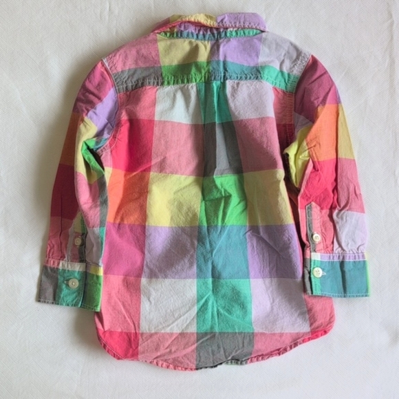 babyGap happy colorful picnic gingham button down shirt 18-24 months baby boy - Picture 6 of 6
